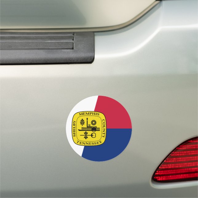 Flag of Memphis, Tennessee Car Magnet (In Situ)