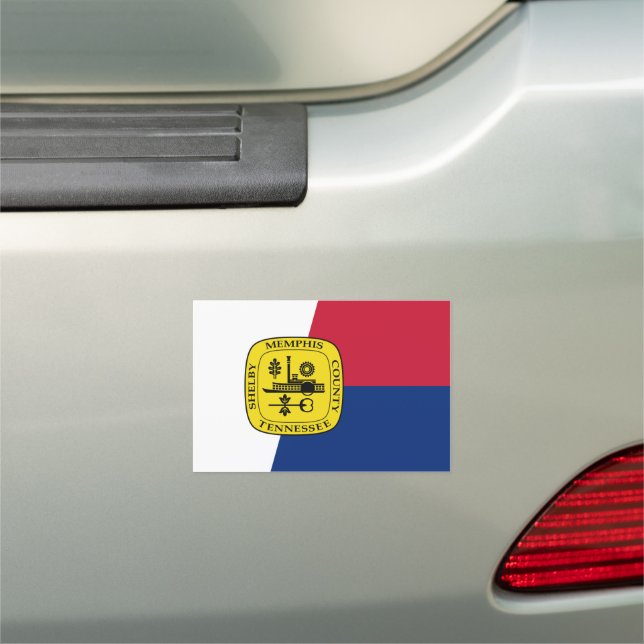 Flag of Memphis, Tennessee Car Magnet (In Situ)