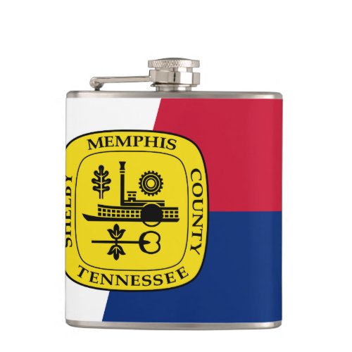 Flag of Memphis Tennessee Hip Flask