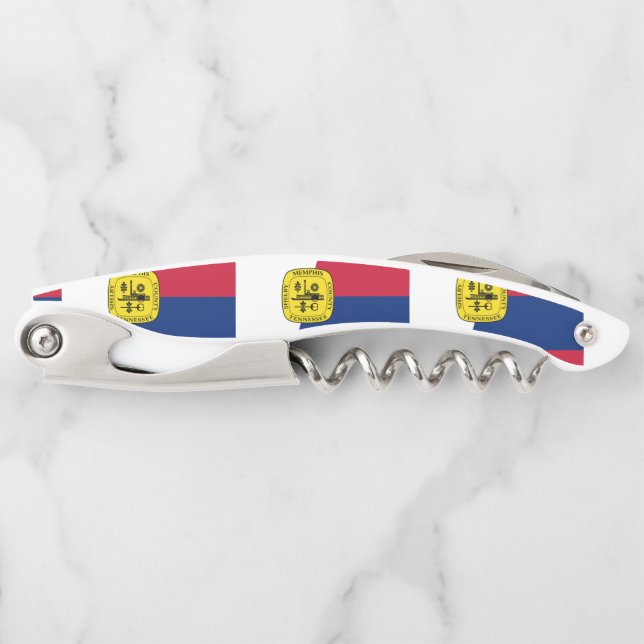 Flag of Memphis, Tennessee Waiter's Corkscrew (Front)