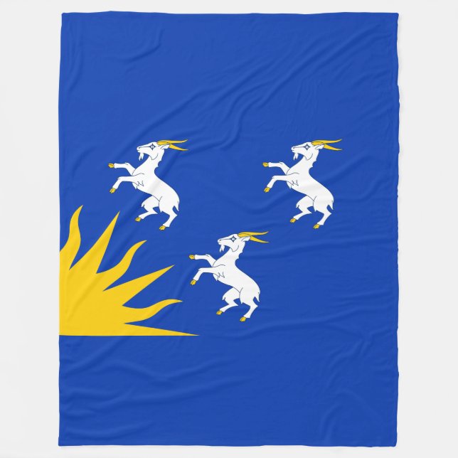 Flag of Merionethshire Fleece Blanket (Front)