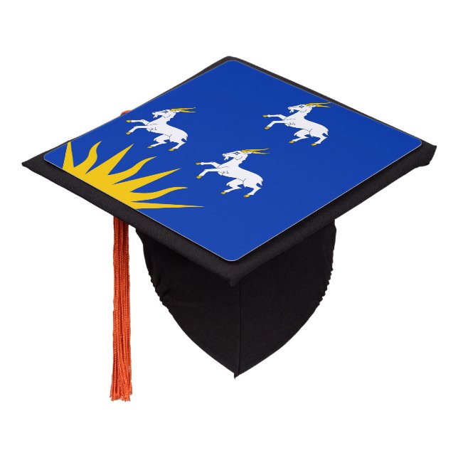 Flag of Merionethshire Graduation Cap Topper (Angled)