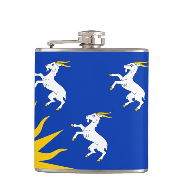Flag of Merionethshire Hip Flask (Front)