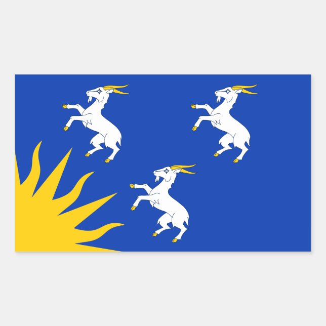 Flag of Merionethshire Rectangular Sticker (Front)
