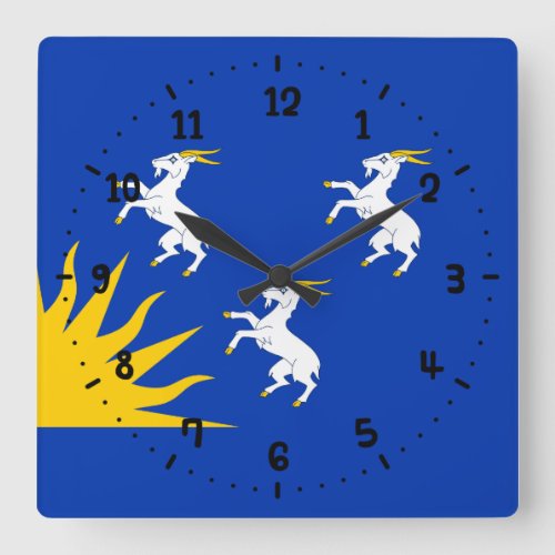 Flag of Merionethshire Square Wall Clock