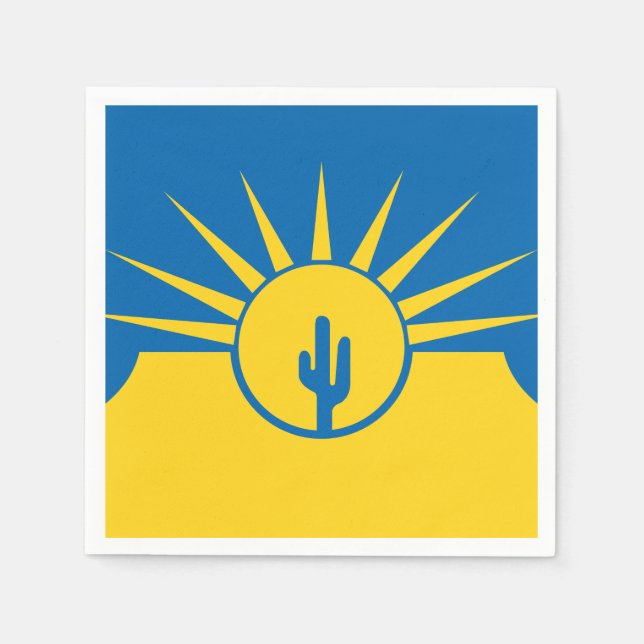Flag of Mesa, Arizona Paper Napkins (Front)
