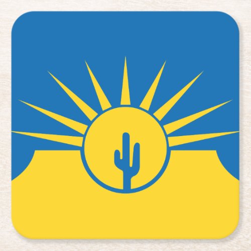 Flag of Mesa Arizona Square Paper Coaster