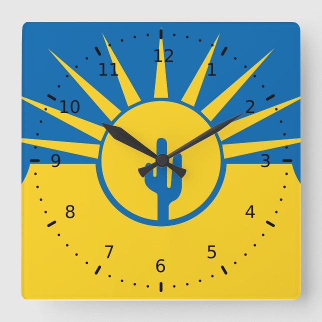 Flag of Mesa, Arizona Square Wall Clock (Front)