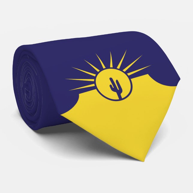 Flag of Mesa (Arizona, USA) Neck Tie (Rolled)