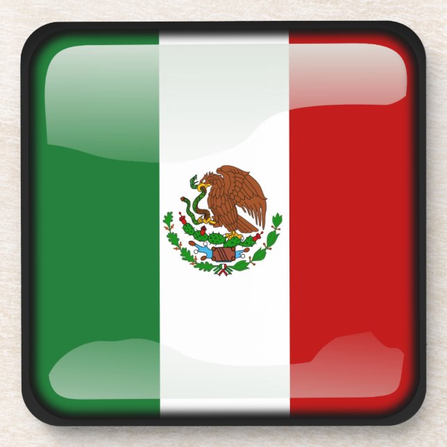 Flag of Mexico Beverage Coaster (Front)