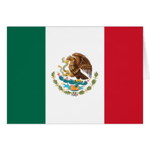 Flag of Mexico Blank Inside Greeting Cards