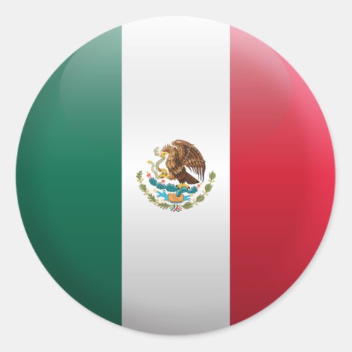 Flag of Mexico Classic Round Sticker