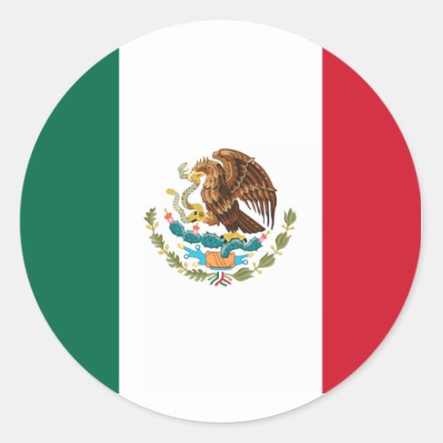 Flag of Mexico Classic Round Sticker