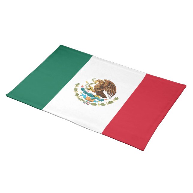 Flag of Mexico Cloth Placemat (On Table)