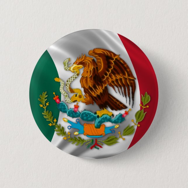 Flag of Mexico, Coat of Arms Button (Front)
