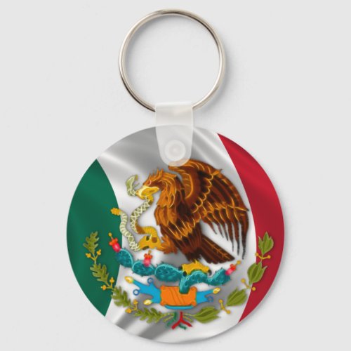 Flag of Mexico Coat of Arms Keychain