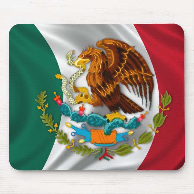 Flag of Mexico, Coat of Arms Mouse Pad (Front)