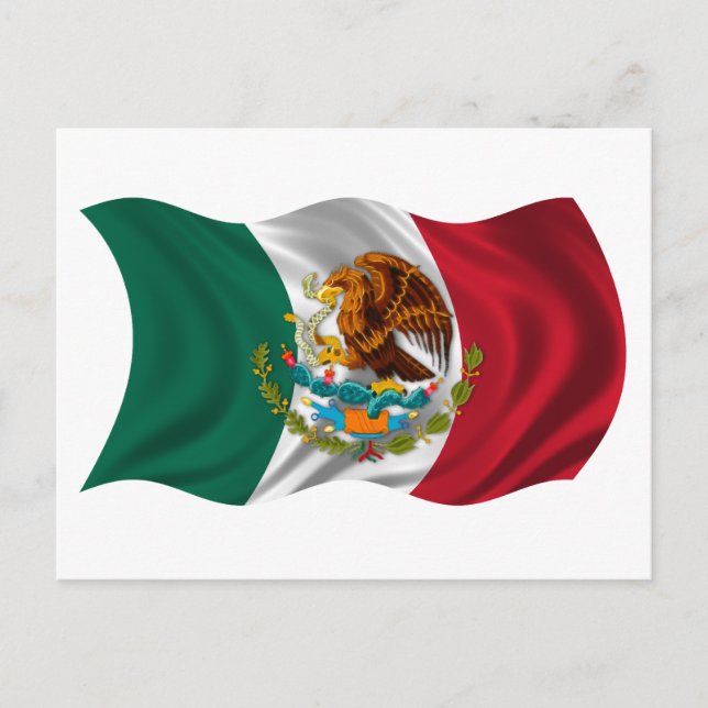 Flag of Mexico, Coat of Arms Postcard (Front)
