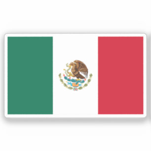 Flag of Mexico custom-cut Sticker