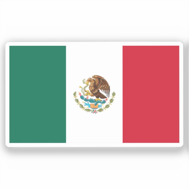 Flag of Mexico custom-cut  Sticker (Front)