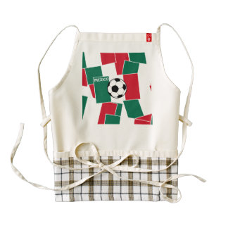 Flag of Mexico Football Zazzle HEART Apron