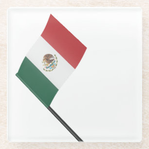 Flag of Mexico Glass Coaster