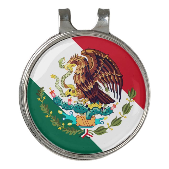 Flag of Mexico Golf Hat Clip (Front)