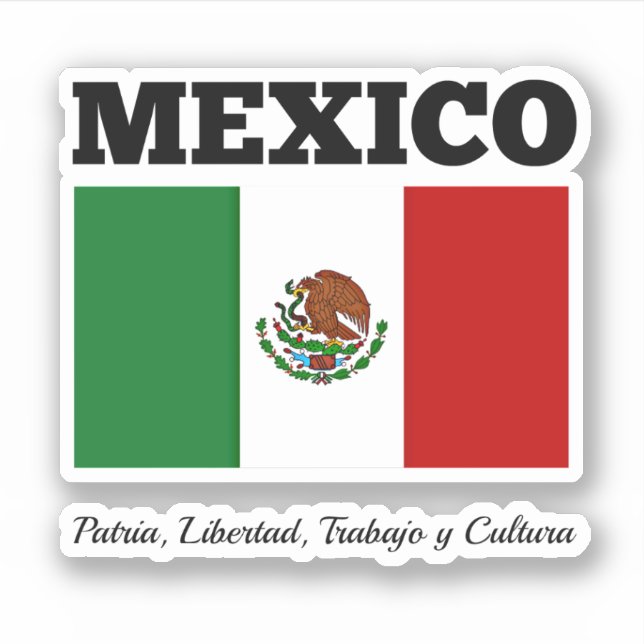 Flag of Mexico, labeled Sticker (Front)