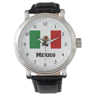 Flag of Mexico Large Clock Watch