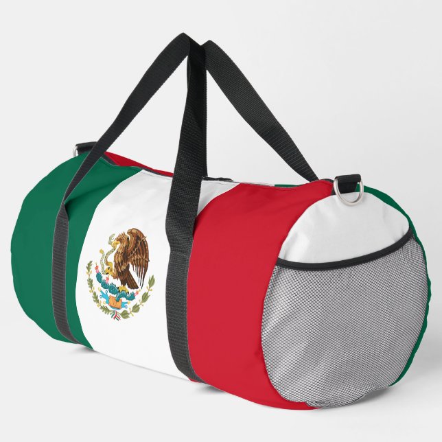 Flag of Mexico Large Patriotic Duffle Bag (Right Corner)