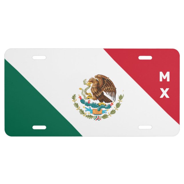 Flag of Mexico License Plate (Front)