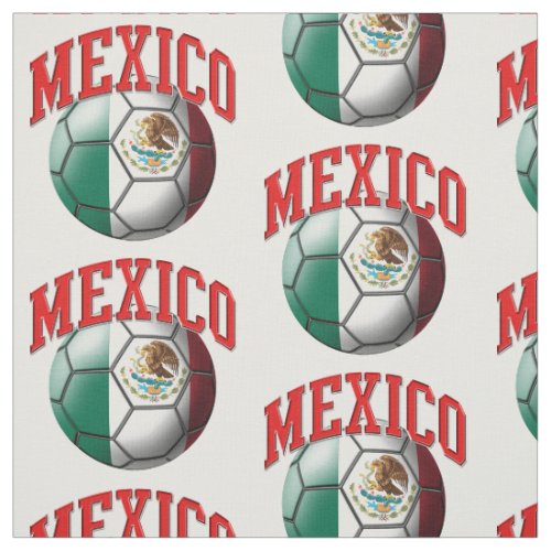 Flag of Mexico Mexican Soccer Ball Pattern Fabric