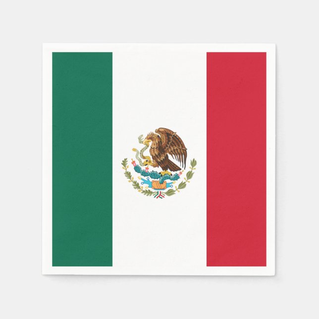 Flag of Mexico Paper Napkins (Front)