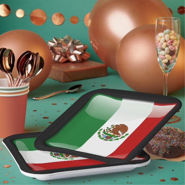 Flag of Mexico Paper Plates (Multi)