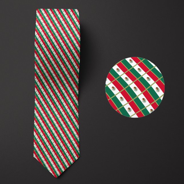 Flag of Mexico Pattern Neck Tie (Creator Uploaded)