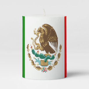 Flag of Mexico Pillar Candle