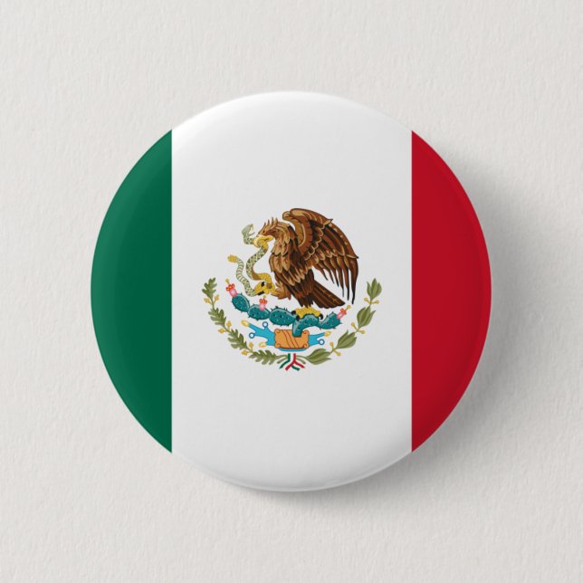 Flag of Mexico Pinback Button (Front)