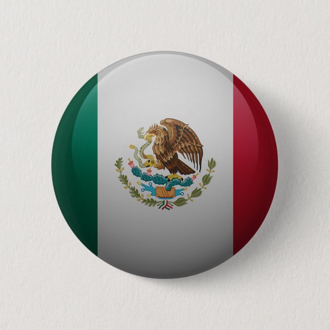 flag of Mexico Pinback Button (Front)