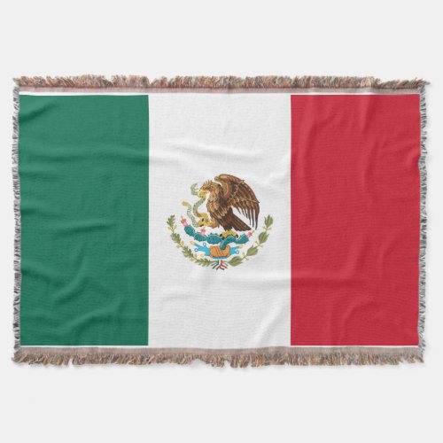 Flag of Mexico Premium Woven Throw Blanket