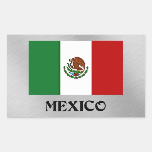 Flag of Mexico  Rectangular Sticker