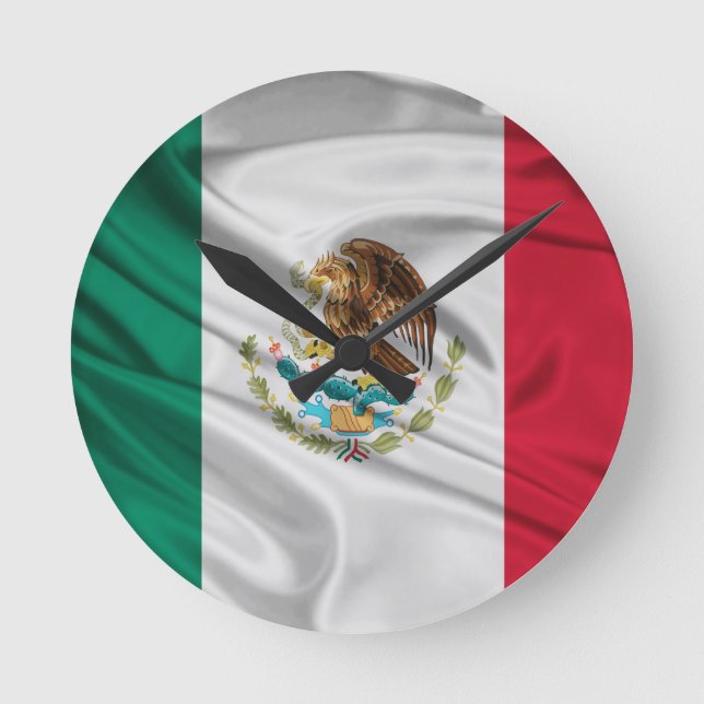 Flag of Mexico Round Clock (Front)
