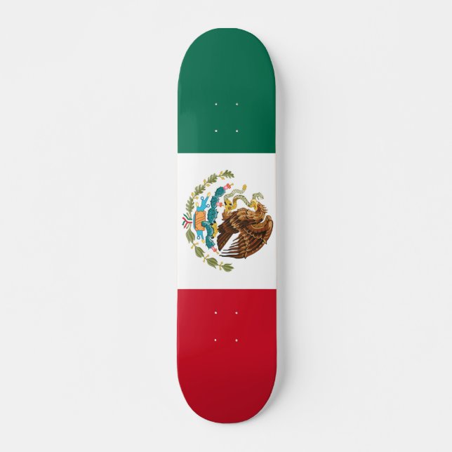 Flag of Mexico Skateboard Deck (Front)