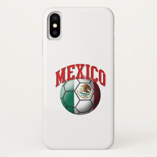 Flag of Mexico Soccer Ball iPhone X Case