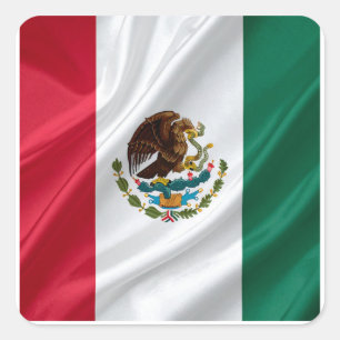 Flag of mexico square sticker