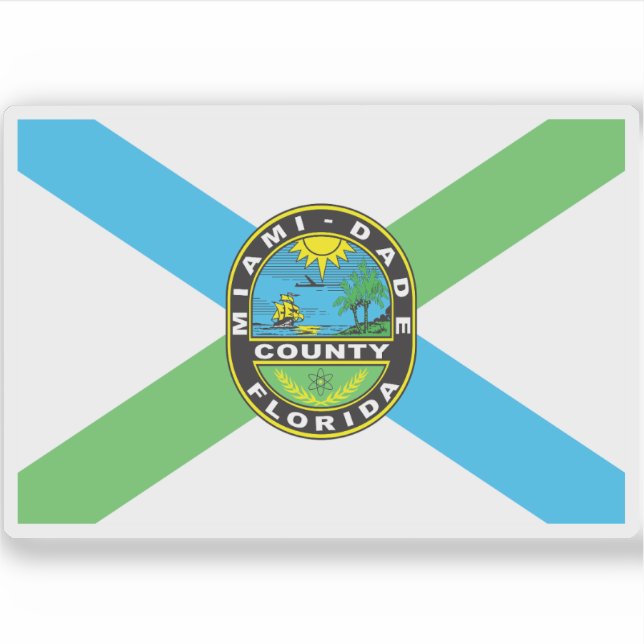 Flag of Miami-Dade County, Florida, USA Sticker (Front)