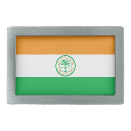 Flag of Miami Florida Belt Buckle