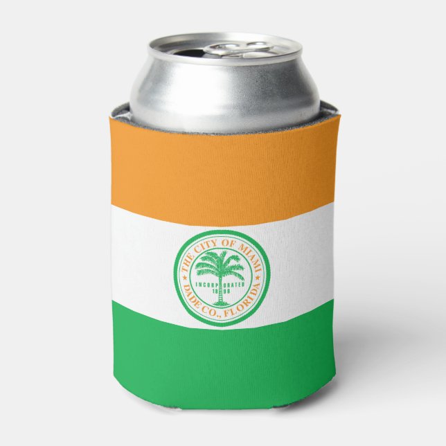 Flag of Miami, Florida Can Cooler (Can Front)