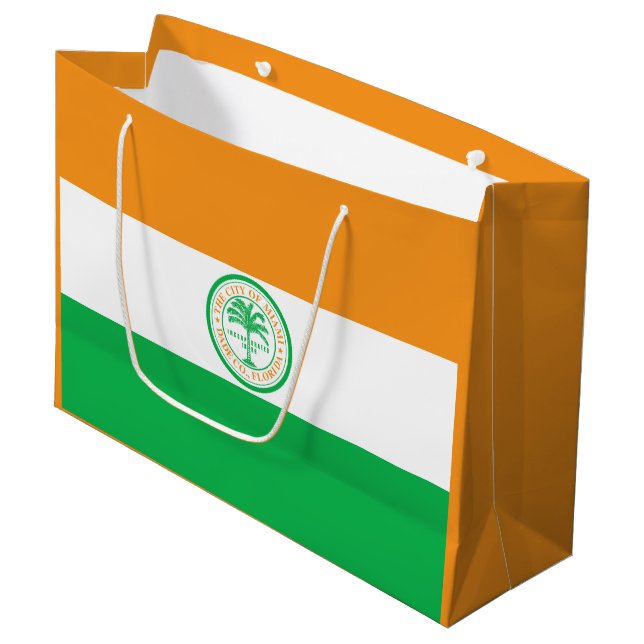 Flag of Miami, Florida Large Gift Bag (Front Angled)