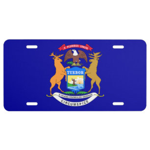 Flag of Michigan License Plate
