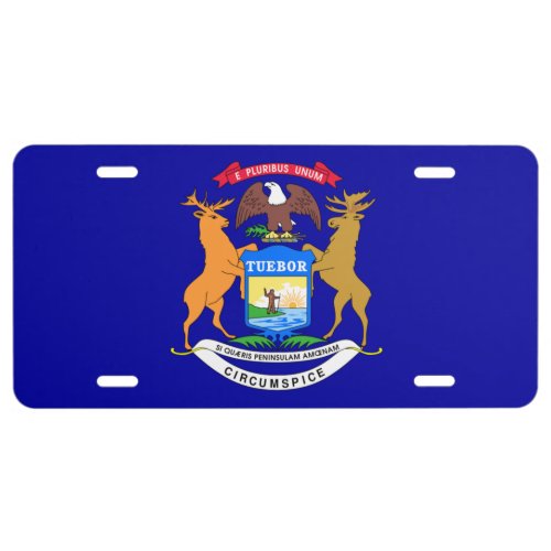 Flag of Michigan License Plate